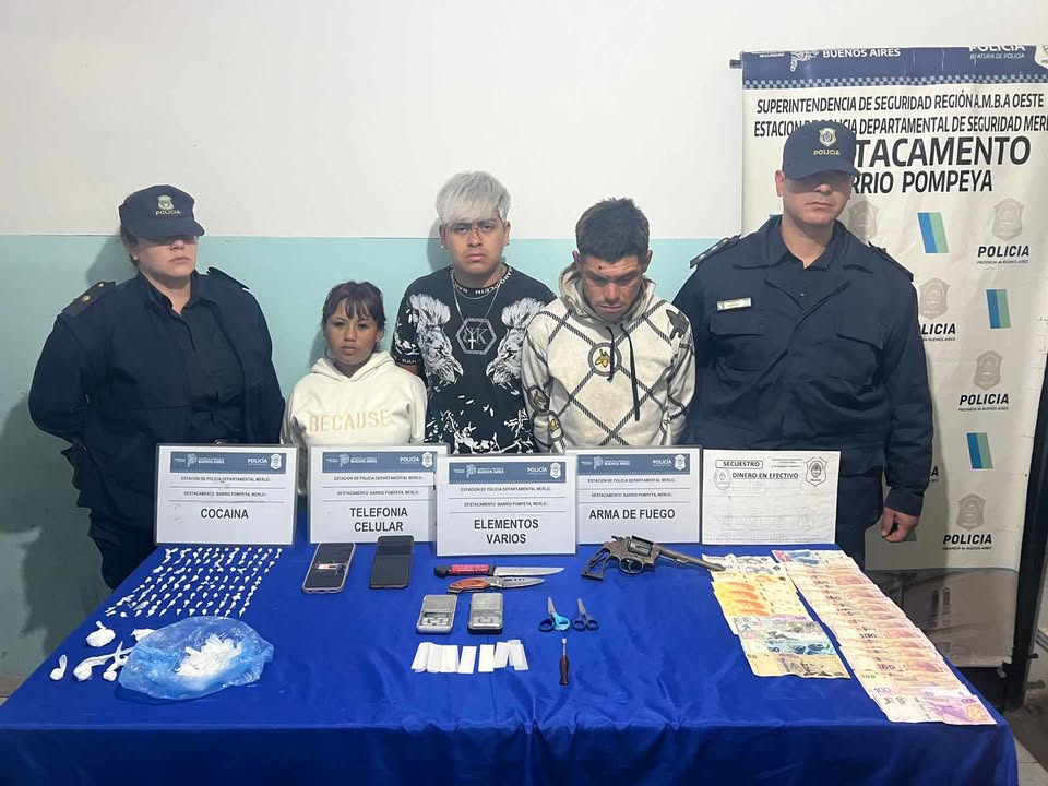 Merlo: desbaratan un kiosco de ventas de drogas, tres personas detenidas